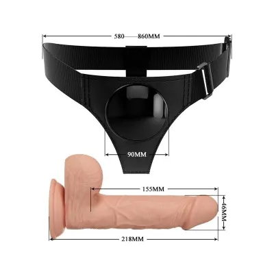 Universal Harness Mit Dildo Jerry 21,8cm Natur – Pretty Love