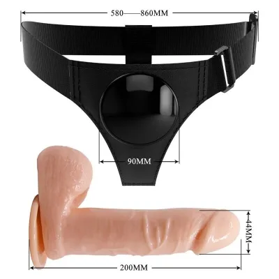 Universal Harness Mit Dildo Tom 20cm Natur – Pretty Love