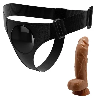 Universal Harness Mit Dildo Micheal 20cm Schwarz – Pretty Love