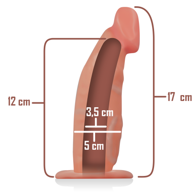 Hohler Strap On-Verlänger 18 X 3,5cm | Intense