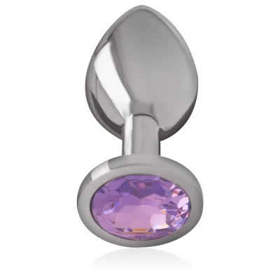 Anal Plug Made Of Aluminum With Purple Glass S – Intense
