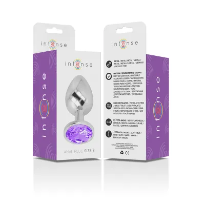 Anal Plug Made Of Aluminum With Purple Glass S – Intense