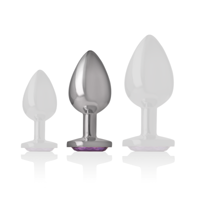 Analplug Aus Aluminium Mit Violettem Glas Grösse M | Intense