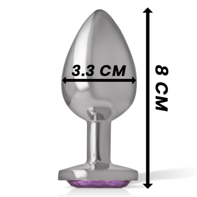 Analplug Aus Aluminium Mit Violettem Glas Grösse M | Intense
