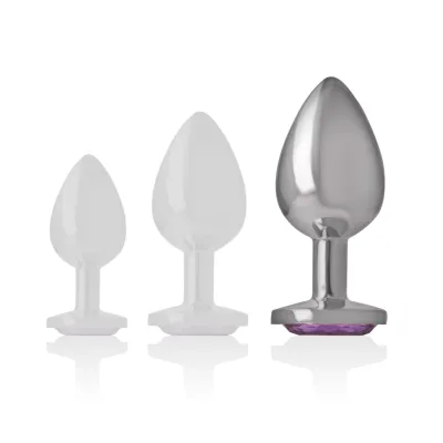 Analplug Aus Aluminium Mit Violettem Glas L – Intense