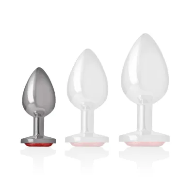 Aluminum Anal Plug With Red Glass S – Intense