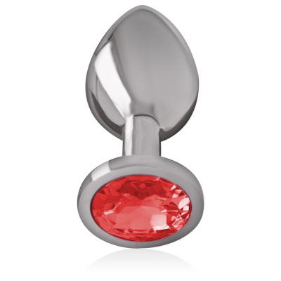 Metall Analplug Mit Rotem Glas Grösse M | Intense