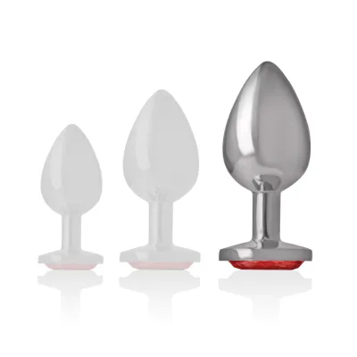Aluminum Anal Plug With Red Glass L – Intense