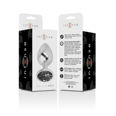 Analplug Aus Aluminium Mit Schwarzem Glas S – Intense