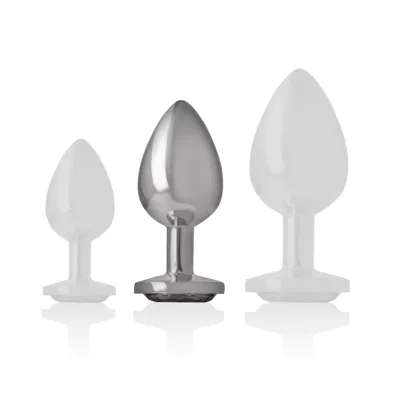 Analplug Aus Aluminium Mit Schwarzem Glas M – Intense