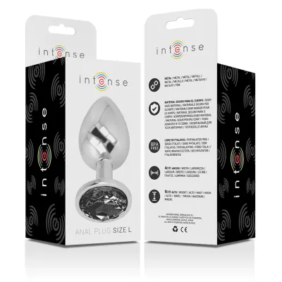 Aluminum Anal Plug with Black Glass L – Intense