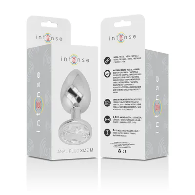 Aluminum Anal Plug with Silver Glass M – Intense