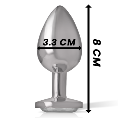 Aluminium Analplug Mit Silbernem Glas Grösse M | Intense