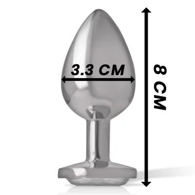 Aluminum Anal Plug with Silver Glass M – Intense