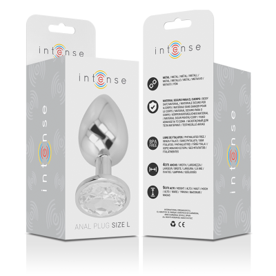 Aluminium Analplug Mit Silbernem Glas Grösse L | Intense