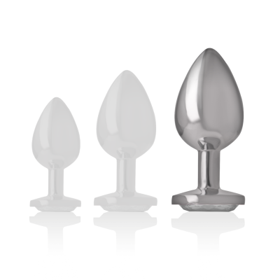 Aluminium Analplug Mit Silbernem Glas Grösse L | Intense