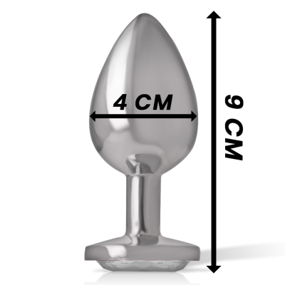Aluminium Analplug Mit Silbernem Glas Grösse L | Intense