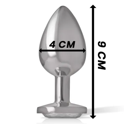 Aluminum Anal Plug with Silver Glass L – Intense