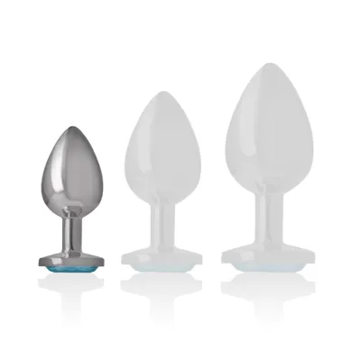 Aluminum Anal Plug with Blue Glass S – Intense