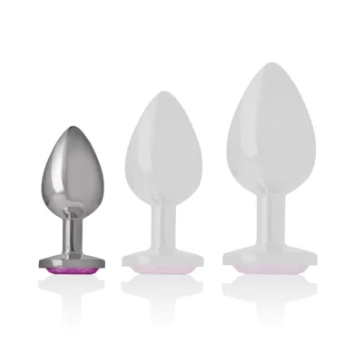 Analplug Aus Aluminium Mit Rosa Glas S – Intense