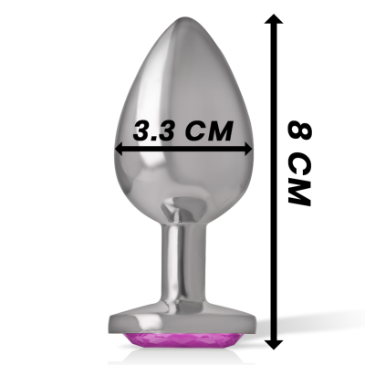 Analplug Aus Aluminium Mit Rosa Glas Grösse M | Intense