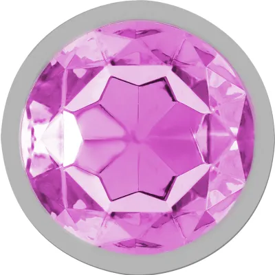 Aluminum Anal Plug With Pink Glass M – Intense