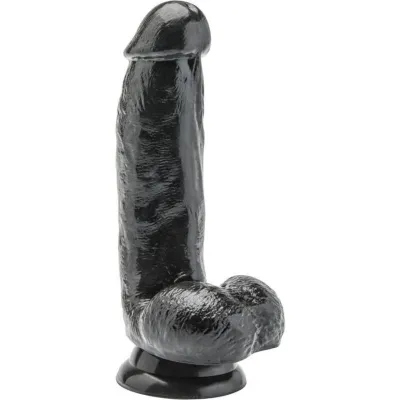 Dildo 12cm Mit Hoden Schwarz – Get Real