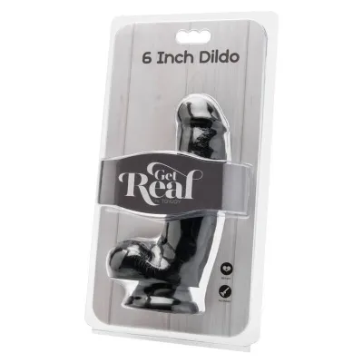 Dildo 12cm Mit Hoden Schwarz – Get Real