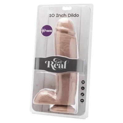 Vibrator Mit Hoden 25,5cm Natural | Get Real