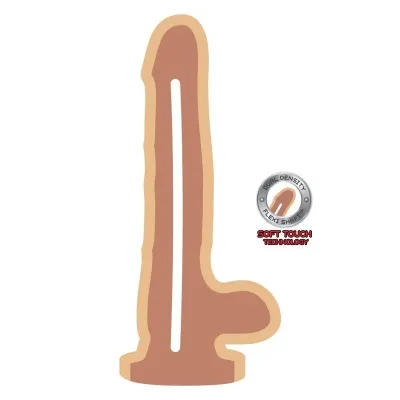 Dual Density Dildo 18cm Mit Hoden Hautfarben – Get Real