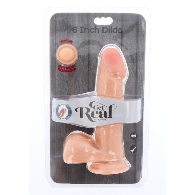 Dual Density Dildo 18cm Mit Hoden Hautfarben | Get Real