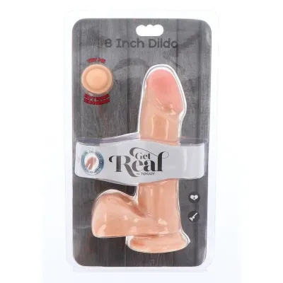 Dual Density Dildo 18cm Mit Hoden Hautfarben – Get Real