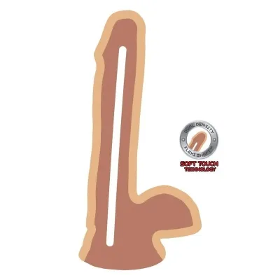 Dual Density Dildo 17cm Mit Hoden – Get Real
