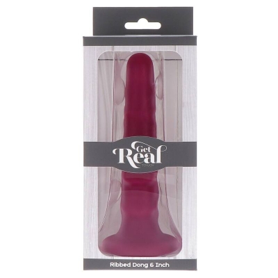 Ribbed Dong 12cm Rot | Get Real