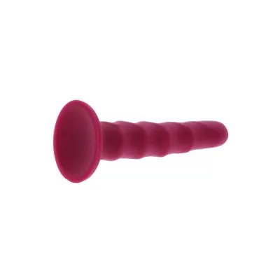 Ribbed Dong 12cm Rot – Get Real