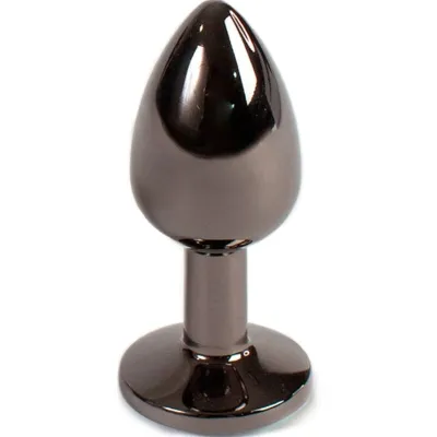 Metallic plug with a smooth, glossy surface and wide base.