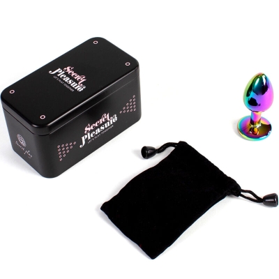 Metall Buttplug Regenbogen 7cm | Secretplay
