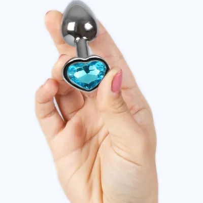 Metal Butt Plug Blue Heart 7cm – Secretplay