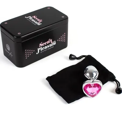 Metall Buttplug Fuchsia Herz 7cm – Secretplay