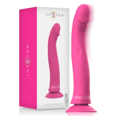 Michelangelo Dildo Silicone Vibrator Pink – Intense
