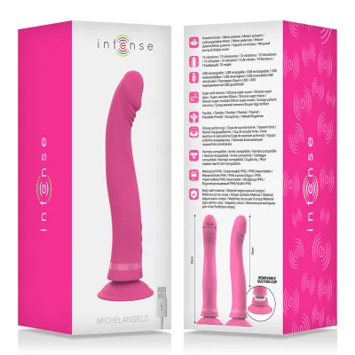 Michelangelo Dildo Silicone Vibrator Pink – Intense