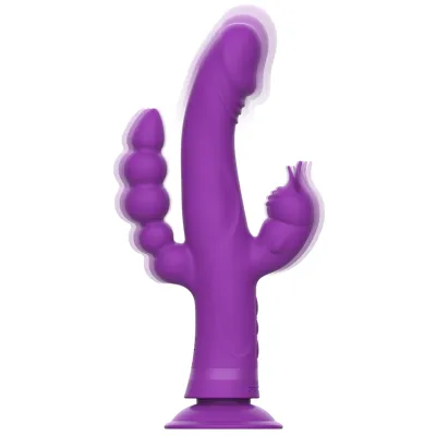 Casanova Vibrator Rabbit Silikon Triple Engine Purple – Intense