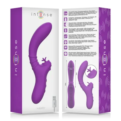 Harry Flexibler Vibrator Mit Lila Zunge | Intense