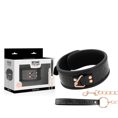 Premium Vegan Leather Collar – Begme Black Edition