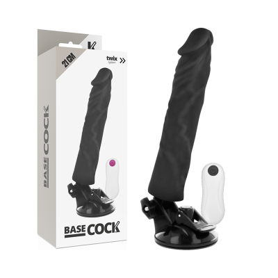 Realistischer Vibrator Schwarz 21cm | Basecock