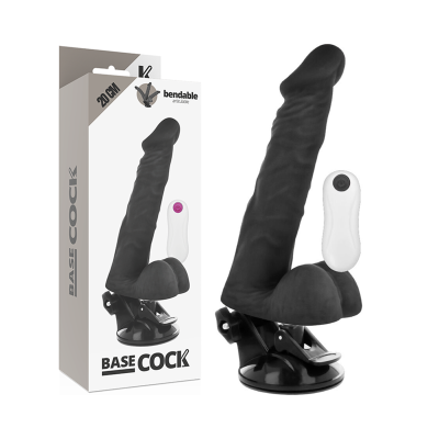 Beweglicher Vibrator Mit Fernbedienung Schwarz 20cm | Basecock