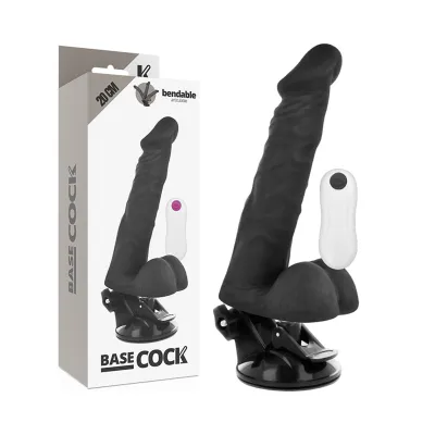 Beweglicher Vibrator Mit Fernbedienung Schwarz 20cm | Basecock