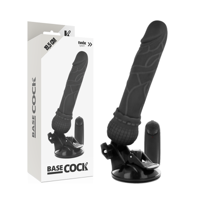 Realistischer Vibrator Schwarz 19,5cm | Basecock