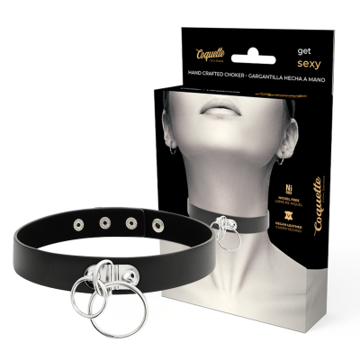 Doppelring Halsband Aus Veganem Leder | Coquette Chic Desire