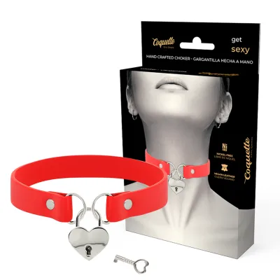 Rote Halskette Aus Veganem Leder – Coquette Chic Desire
